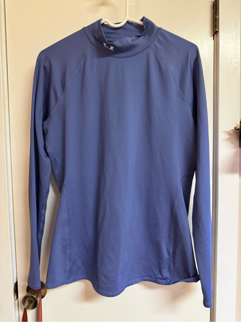 Under Armour lilac Blue ColdGear Mock Neck Long Sleeve Top